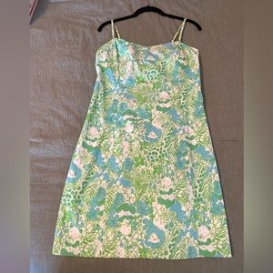 Lily Pulitzer, blue/green dress, size 8